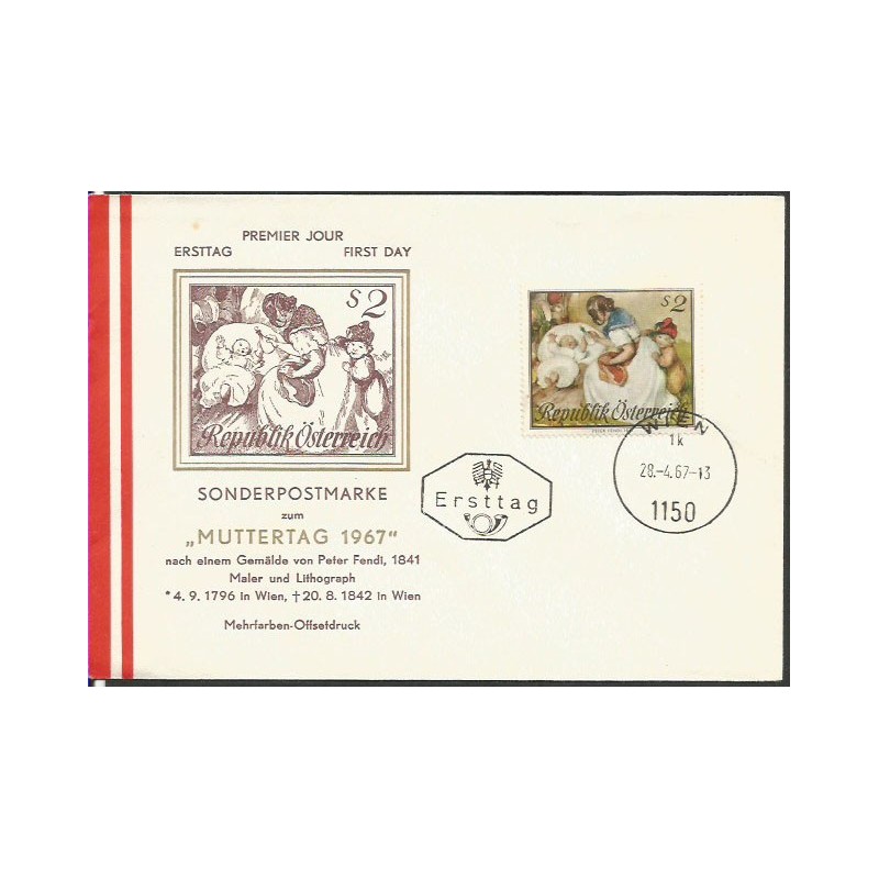 Austria 1967, Dzień matki. FDC