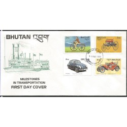 Bhutan 1989, Statek pożarniczy, straż pożarna. FDC