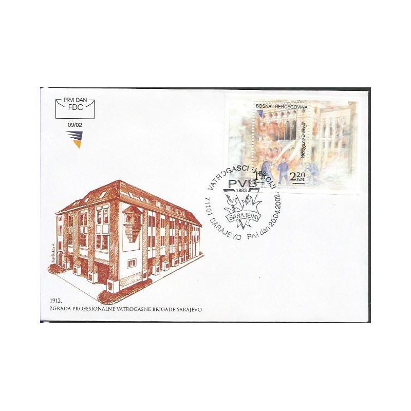 Bośnia 2002, Straż pożarna. FDC