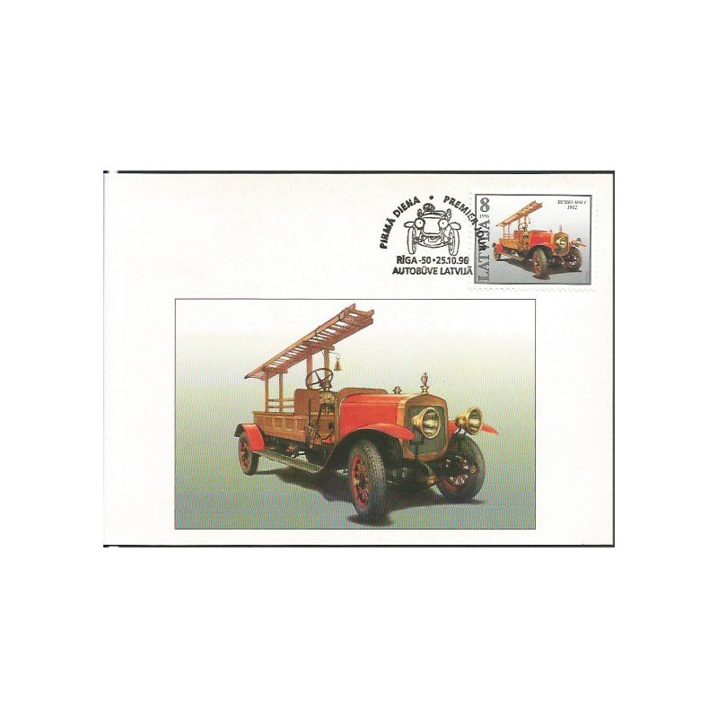 Łotwa 1996, Straż pożarna. Karta maksimum