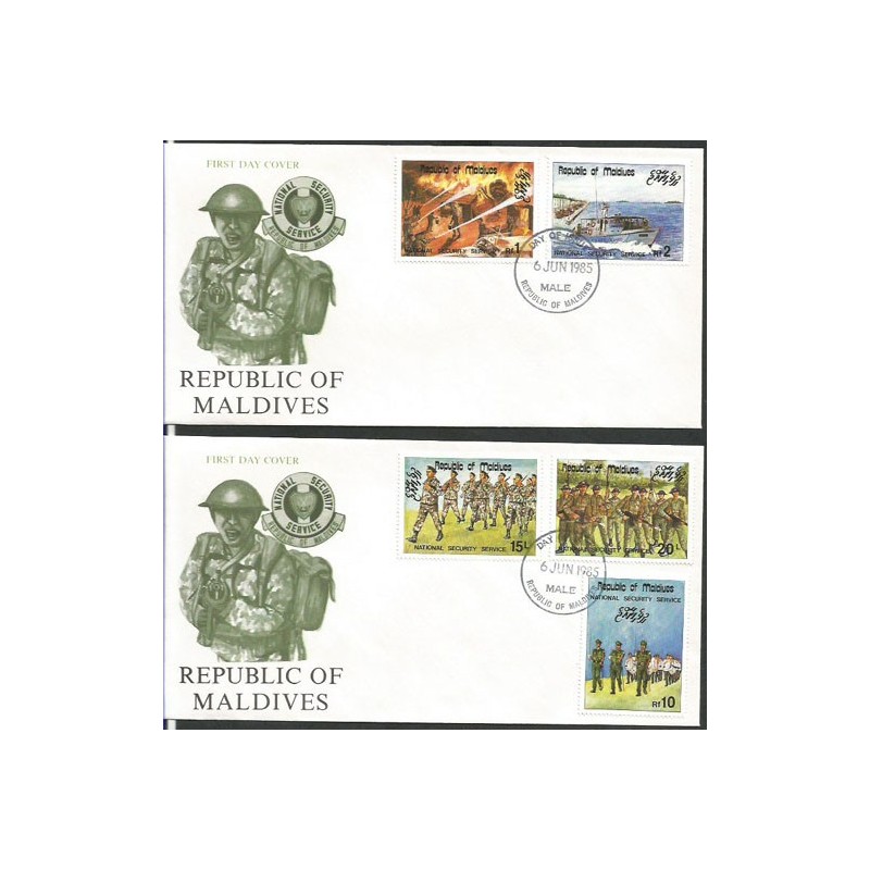 Malediwy 1985, Straż pożarna, wojsko. 2 FDC