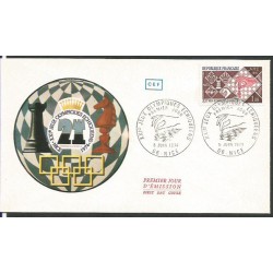 Francja 1974, Szachy. FDC
