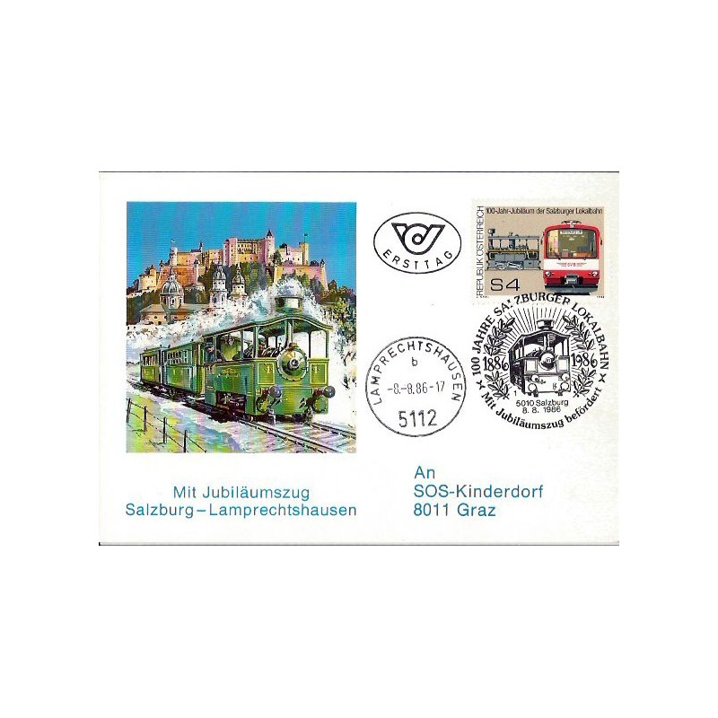 Austria 1986, Kolej, lokomotywa. Karta maksimum
