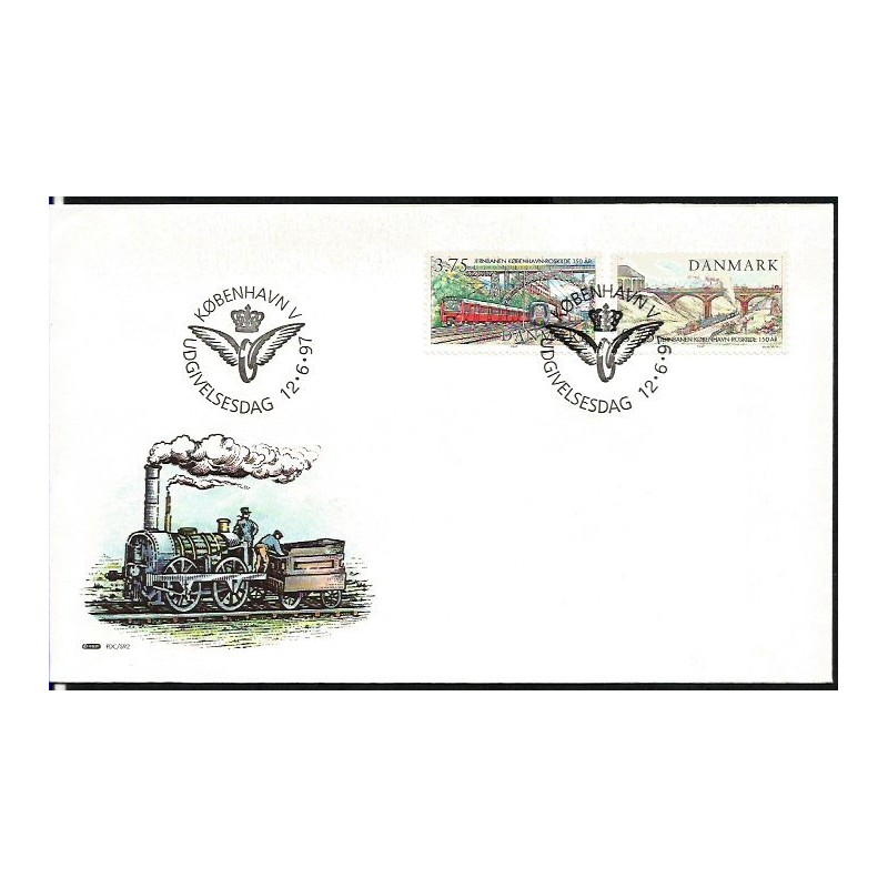 Dania 1997, Kolej, mosty. FDC