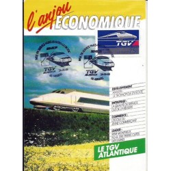 Francja 1989, Kolej, TGV. Karta maksimum