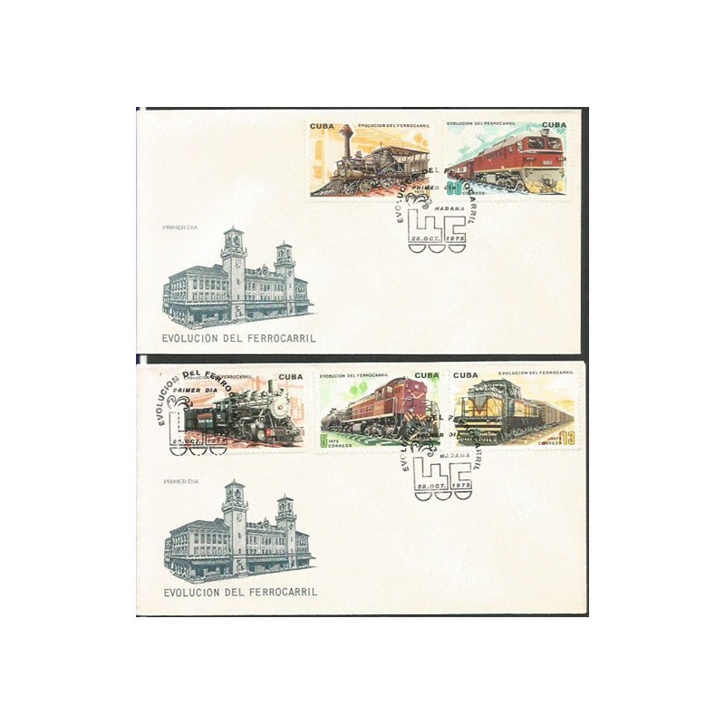 Kuba 1975, Kolej, lokomotywy. FDC