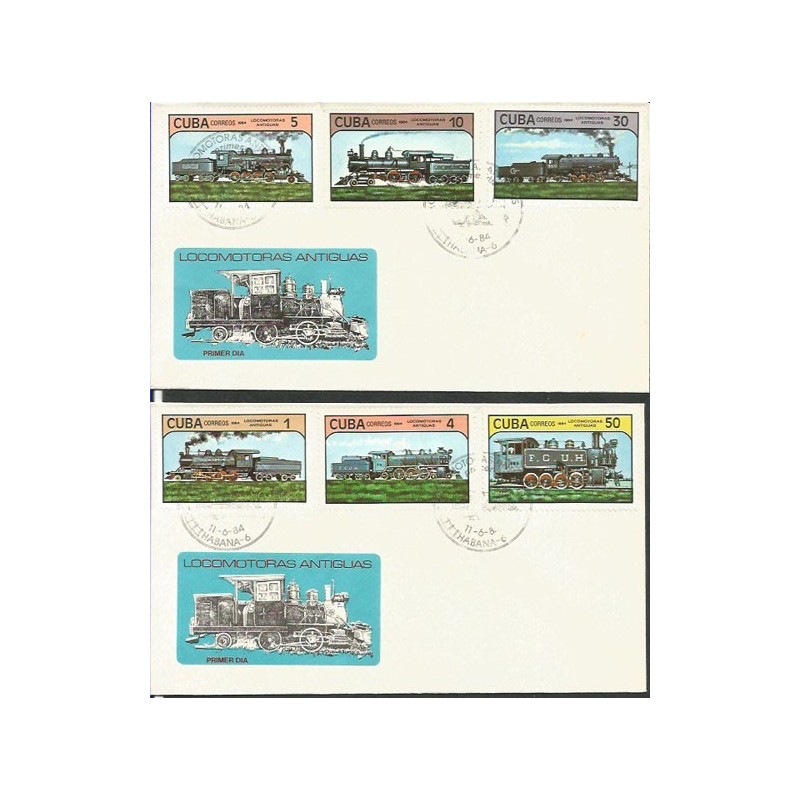 Kuba 1984, Kolej, lokomotywy. FDC
