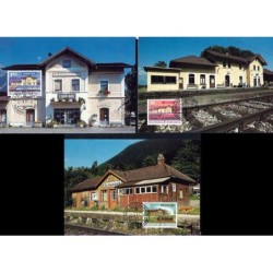 Liechtenstein 1997, Kolej, dworzec kolejowy. 3 karty maksimum