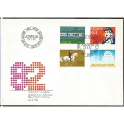 Szwajcaria 1982, Kolej, muzyka, konie. FDC