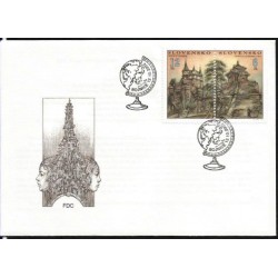 Słowacja 2002, Zamki, z Chinami. FDC