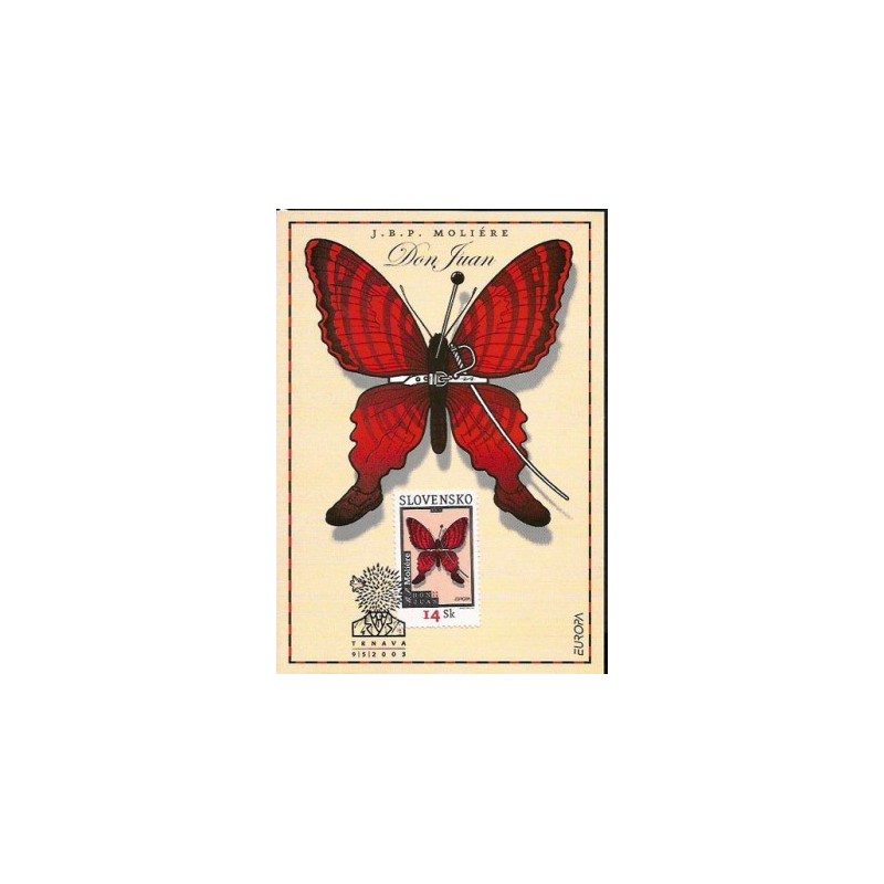 Słowacja 2003, Teatr, Molier, motyl. Karta maksimum