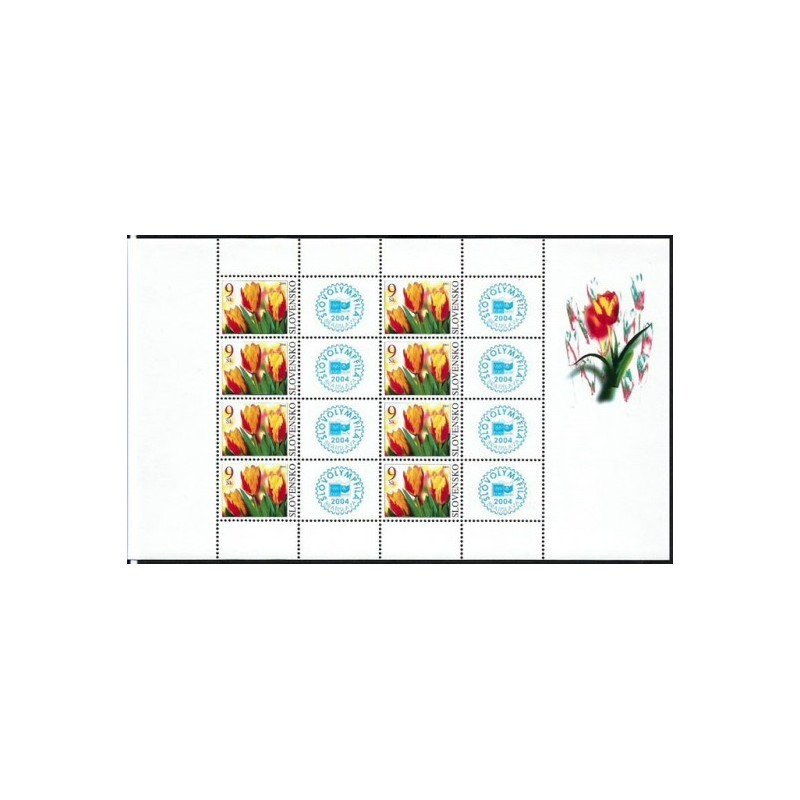 Słowacja 2004, Kwiaty, tulipan, WF Olympfila. Arkusz **