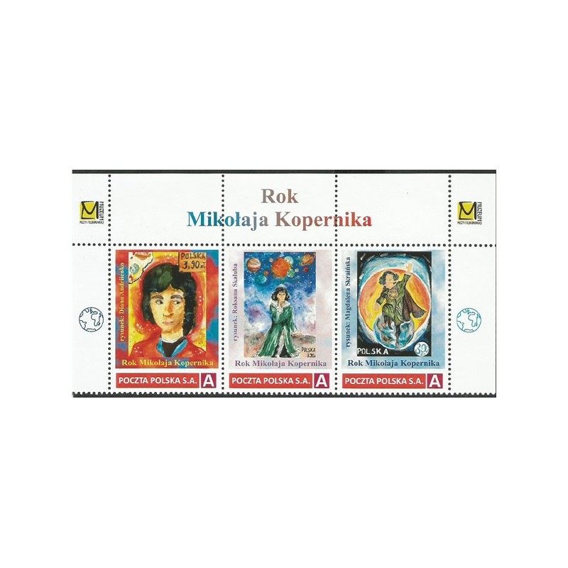 2023 Personalizowany, Mikołaj Kopernik, astronomia, Wrocław, Muzeum Poczty. Pasek **