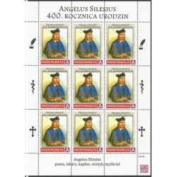 2024 Personalizowany, Angelus Silesius, literatura, medycyna, religia, filatelistyka, Wrocław. Arkusz **