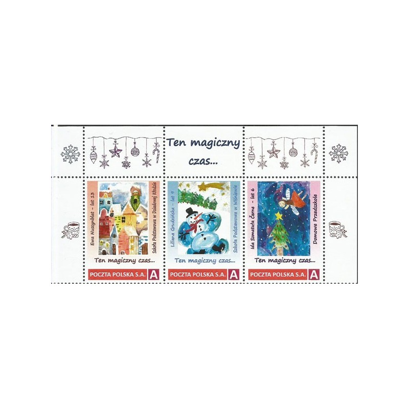 2024 Personalizowany, Boże Narodzenie, rysunki dzieci, Muzeum Poczty i Telekomunikacji we Wrocławiu. Pasek **