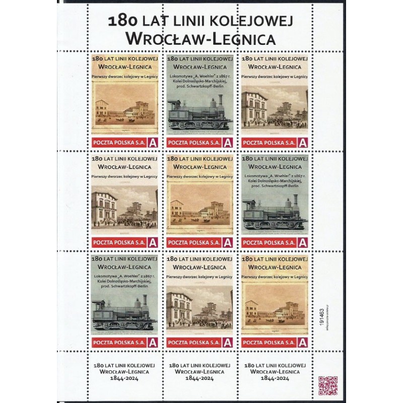 2024 Personalizowany, Kolej, Wrocław, Legnica. Arkusz **