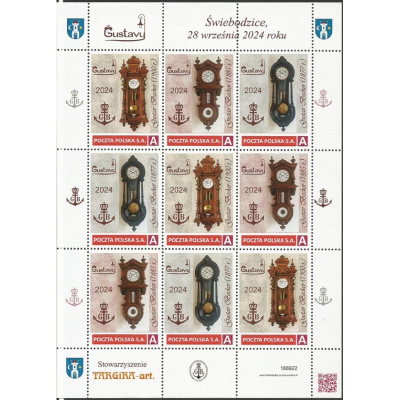 2024 Personalizowany, Świebodzice, Gustaw Becker, zegar, zegary. Arkusz **