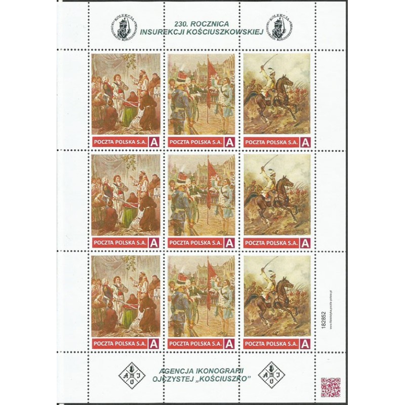 2024 Personalizowany, Tadeusz Kościuszko, powstanie kościuszkowskie. Arkusik **