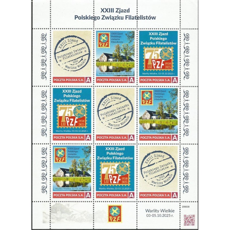 2025 Personalizowany, XXIII Zjazd PZF Warlity Wielkie. Arkusz **