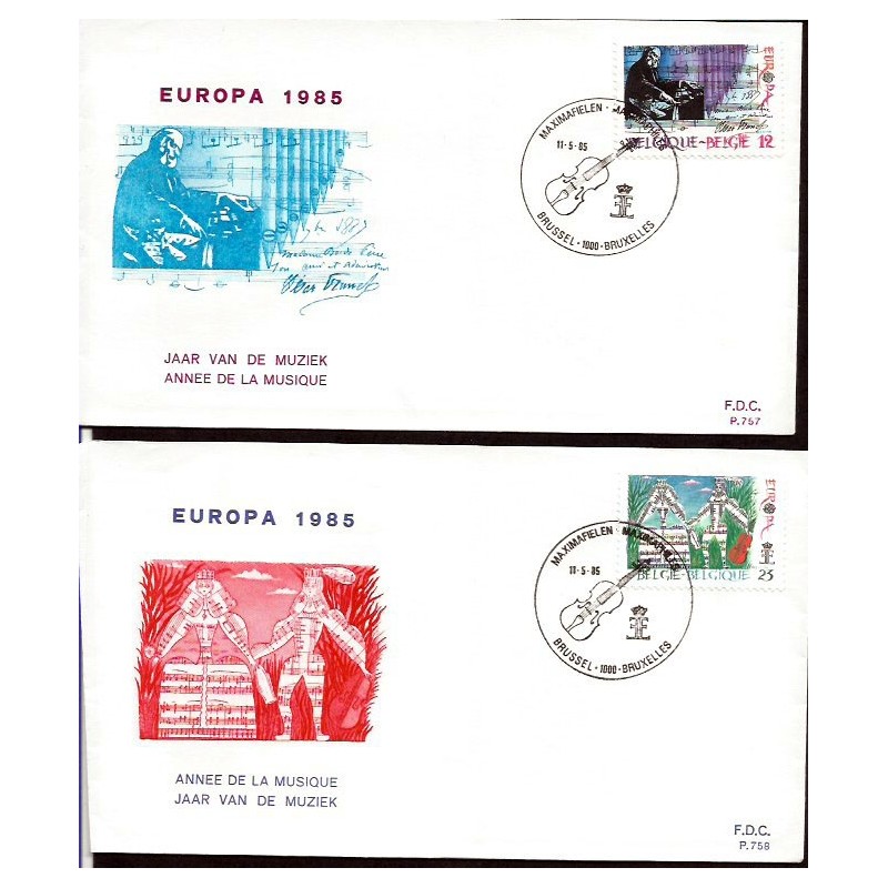 Belgia 1985, EUROPA CEPT: Muzyka. FDC