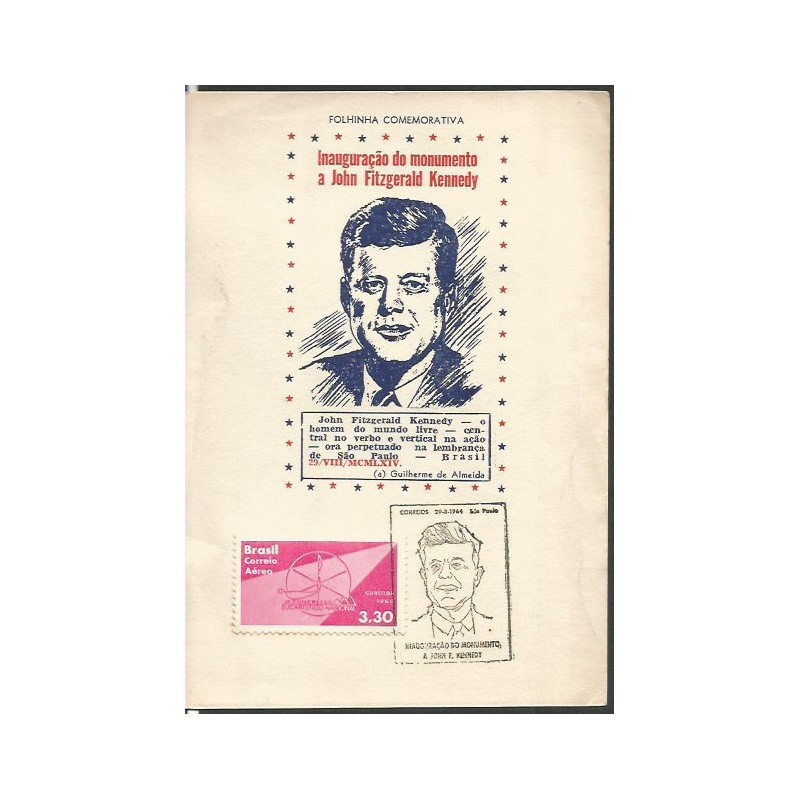 Brazylia 1964, Prezydent Kennedy, pomnik. Karnet