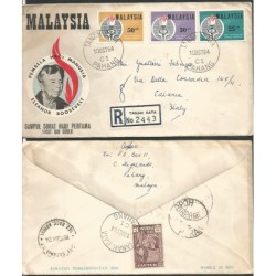 Malezja 1964, Eleanor Roosevelt. FDC polecone