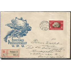 Węgry 1950, Światowy Związek Pocztowy UPU. FDC polecone