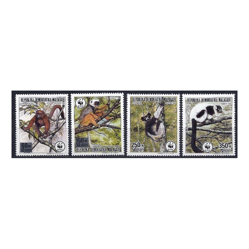 Madagaskar 1988, WWF: lemury **