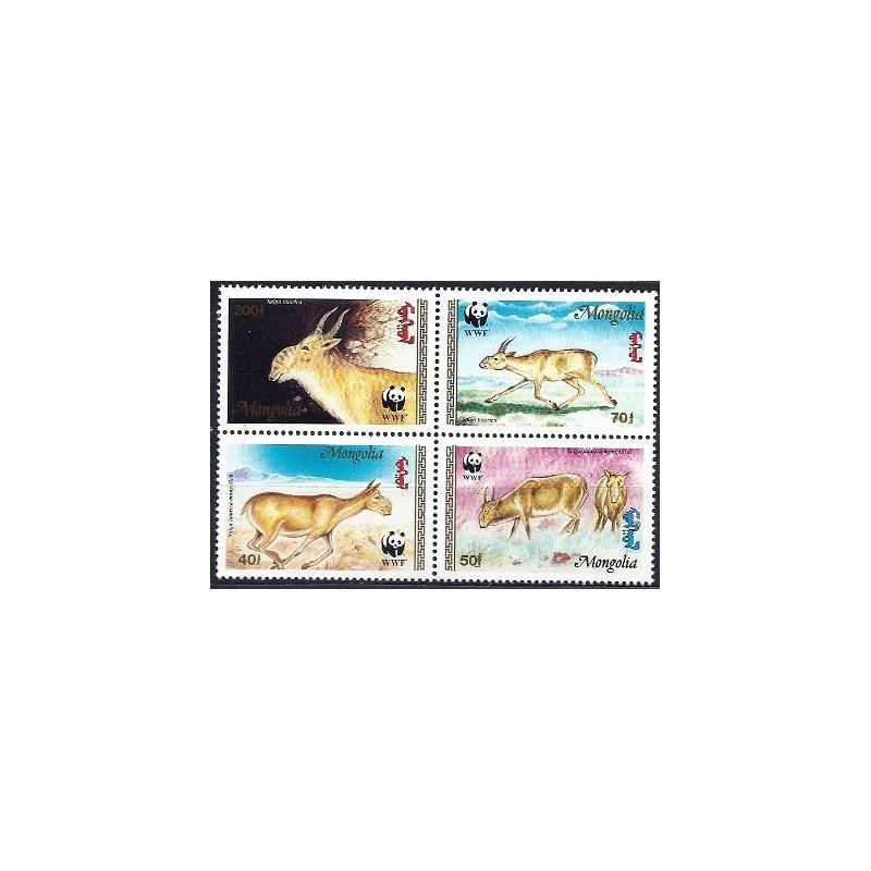 Mongolia 1995, WWF: antylopa suhak **