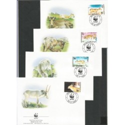 Mongolia 1995, WWF: antylopa suhak. FDC