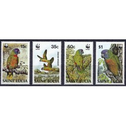 Saint Lucia 1987, WWF: ptak papuga amazonka **