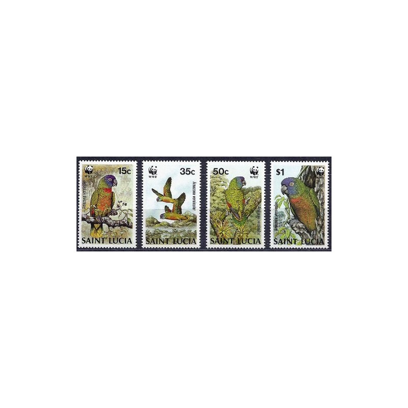Saint Lucia 1987, WWF: ptak papuga amazonka **