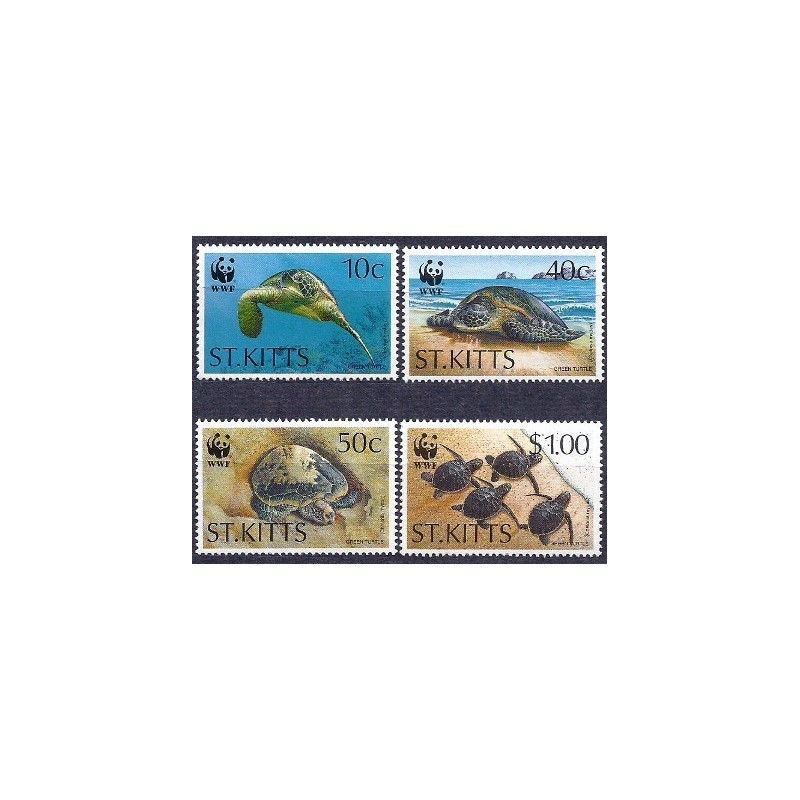 St Kitts 1995, WWF: żółwie **