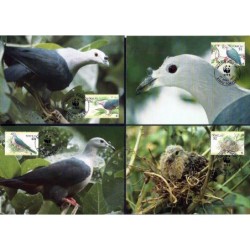 Tokelau 1995, WWF: ptak gołąb. Karty maksimum