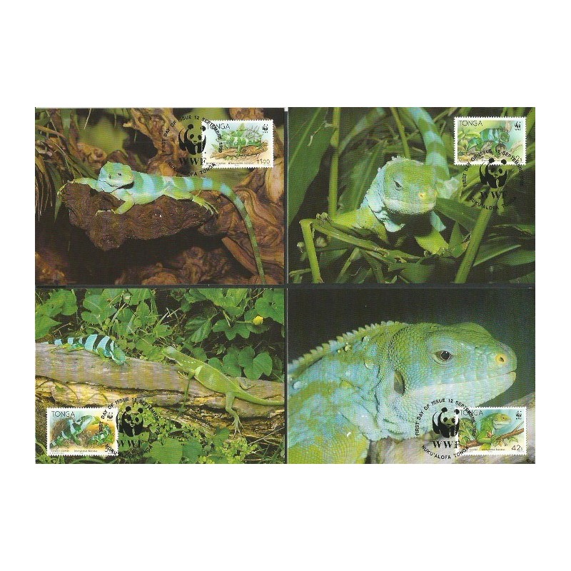 Tonga 1990, WWF: iguana. Karty maksimum