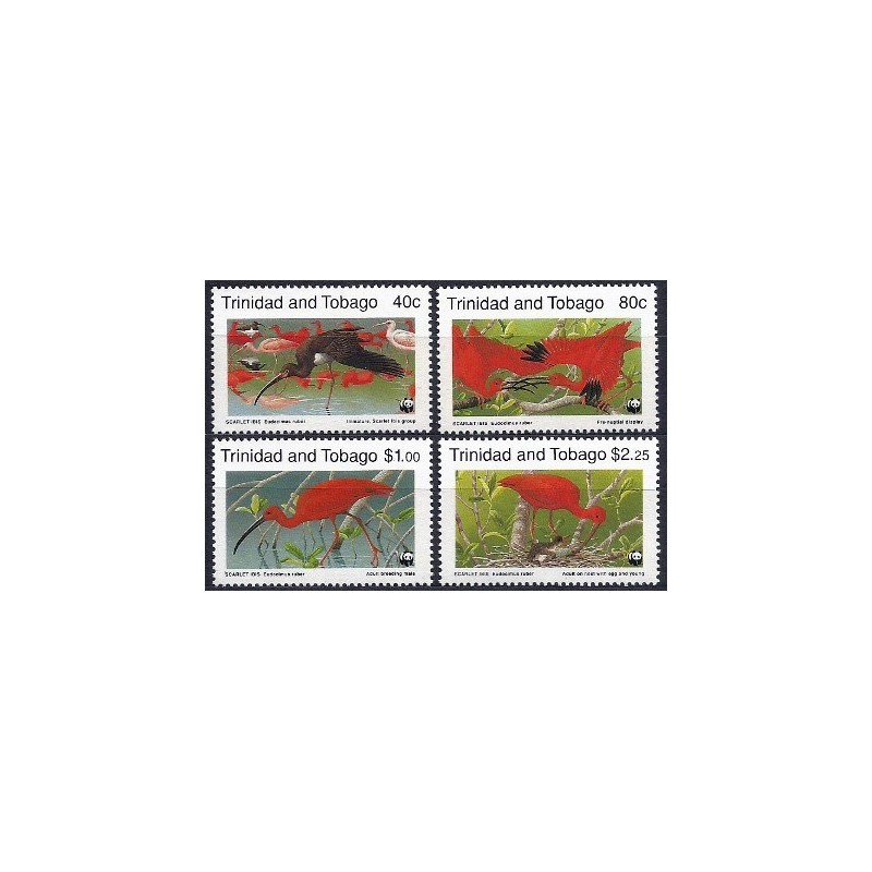 Trynidad i Tobago 1990, WWF: ptak ibis **