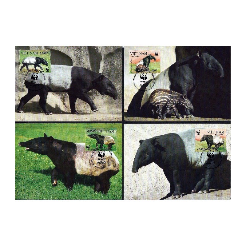 Wietnam 1995, WWF: tapir. Karty maksimum