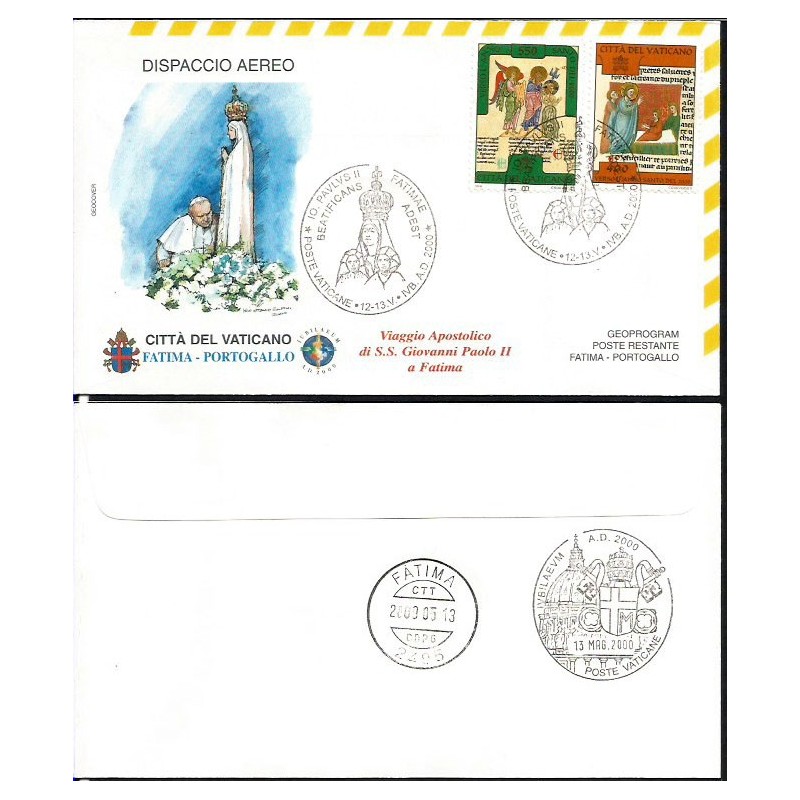 Watykan 2000, Papież Jan Paweł II, Fatima, Portugalia. Lot