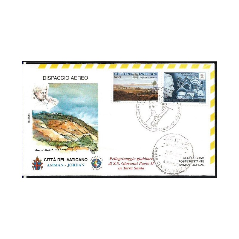 Watykan 2000, Papież Jan Paweł II, Jordania. Lot