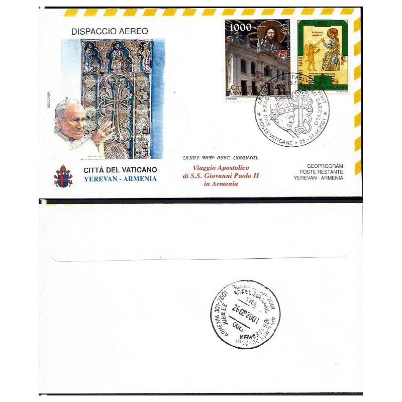 Watykan 2001, Papież Jan Paweł II, Armenia. Lot