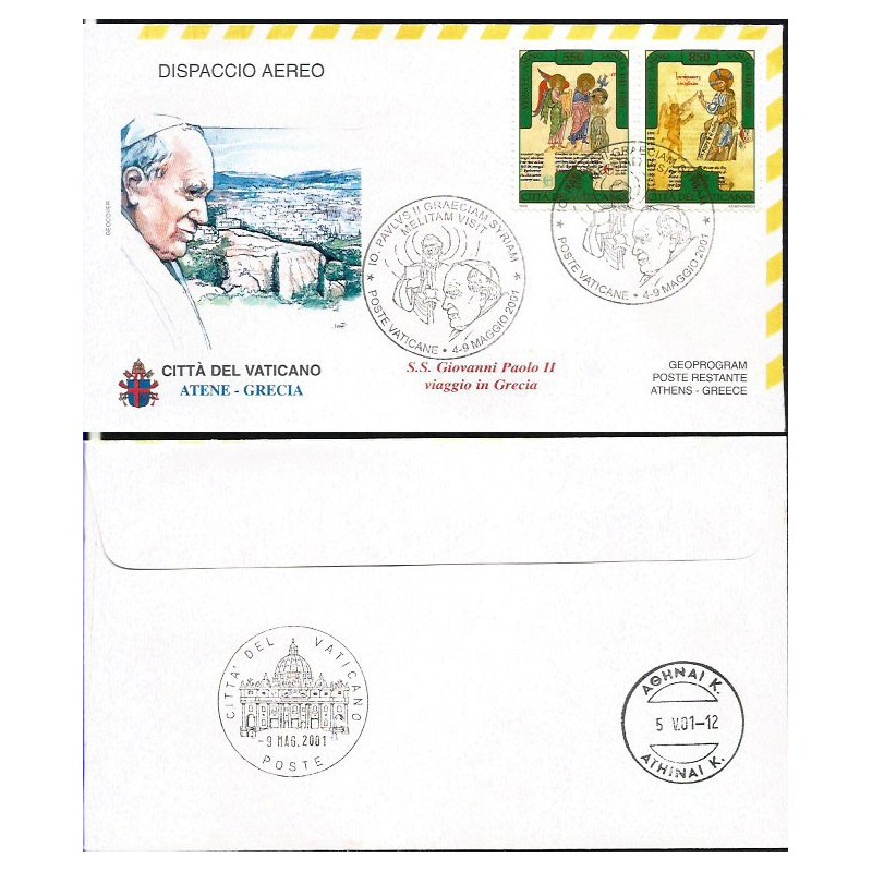 Watykan 2001, Papież Jan Paweł II, Grecja. Lot