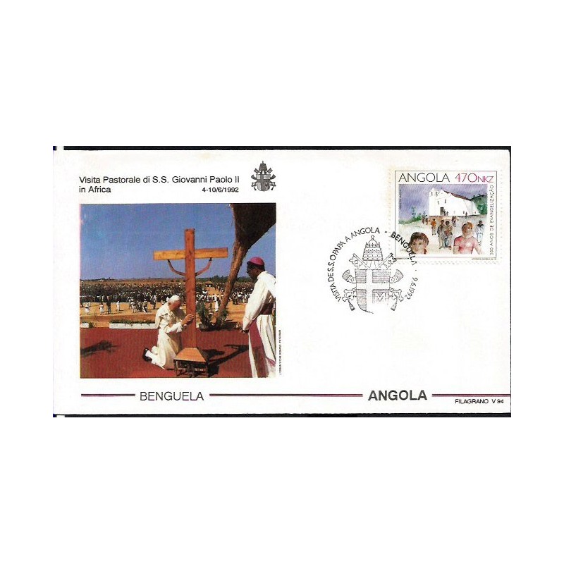 Angola 1992, Papież Jan Paweł II. Datownik