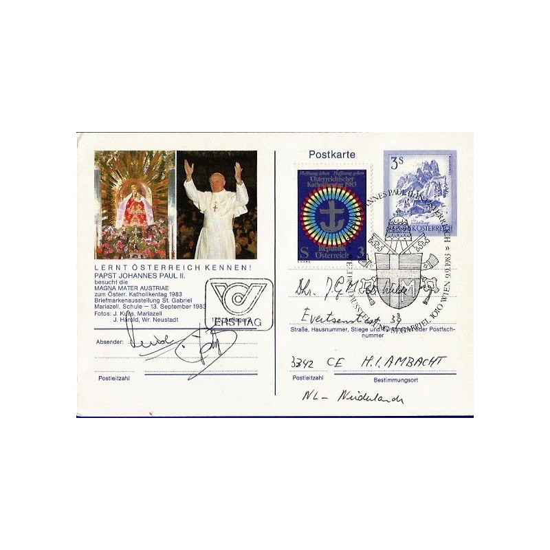 Austria 1983, Papież Jan Paweł II. Datownik
