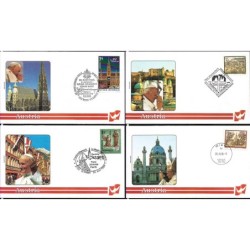Austria 1998, Papież Jan Paweł II. Komplet 4 datowników