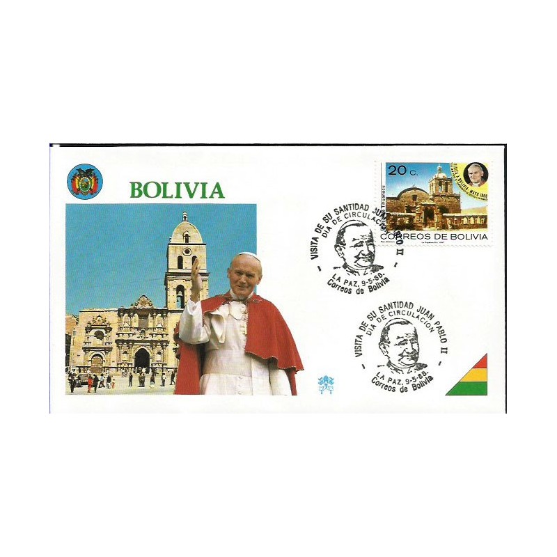 Boliwia 1988, Papież Jan Paweł II. Datownik