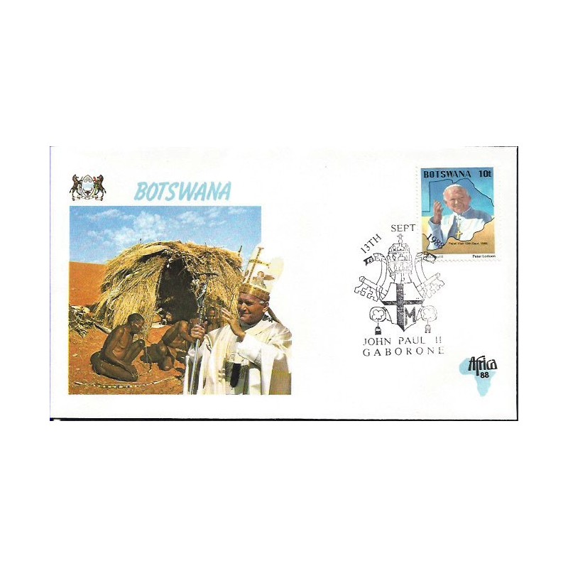 Botswana 1988, Papież Jan Paweł II. Datownik