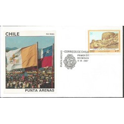 Chile 1987, Papież Jan Paweł II. Okolicznościowa koperta