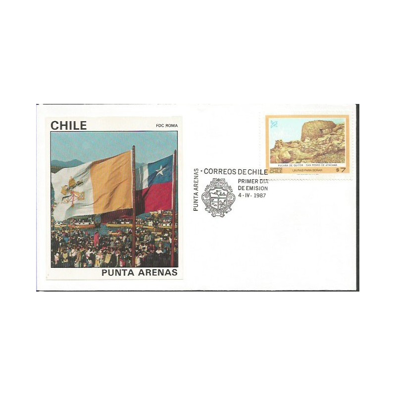 Chile 1987, Papież Jan Paweł II. Okolicznościowa koperta