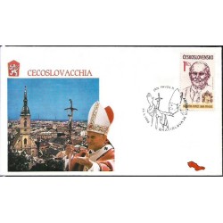 Czechosłowacja 1990, Papież Jan Paweł II. Datownik