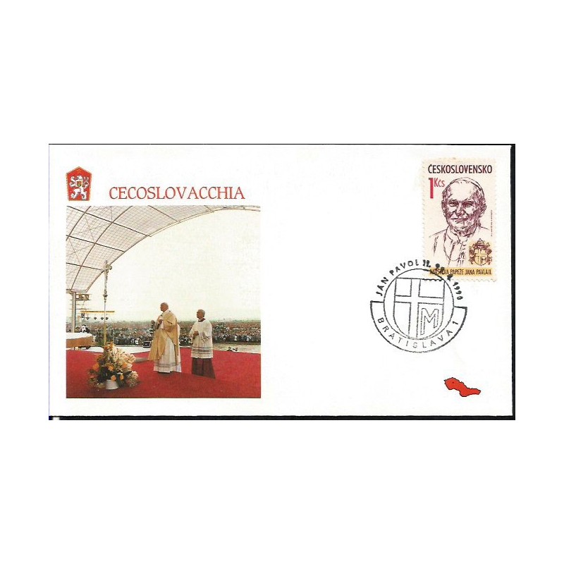 Czechosłowacja 1990, Papież Jan Paweł II. Datownik